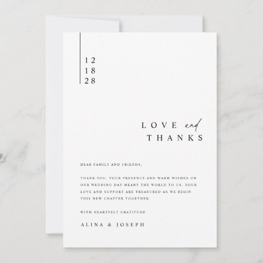 Carte De Remerciements Boho Elegant Rustic Photo Mariage (Dos)