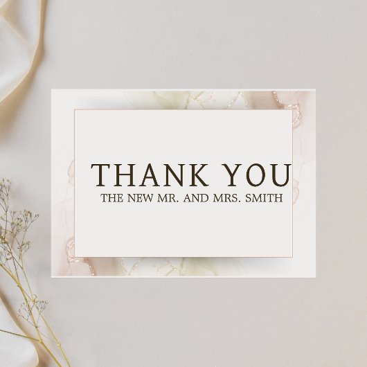 Carte De Remerciements Boho Elegant Wedding