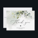 Carte De Remerciements Boho feuillage vert eucalyptus or feuille<br><div class="desc">Boho vert feuillage eucalyptus Carte de remerciements d'or feuille,  Contactez-moi pour les articles correspondants ou pour la personnalisation,  Roses blush ©</div>