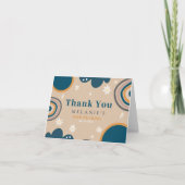 Carte De Remerciements Boho Fleur de Daisy Beige Anniversaire (Devant)