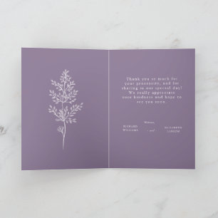 Carte De Remerciements Boho Fleur sauvage moderne Mariage aquarelle