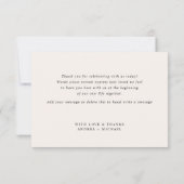 Carte De Remerciements Boho Fleurs sauvages Élégant Mariage de automne (Dos)