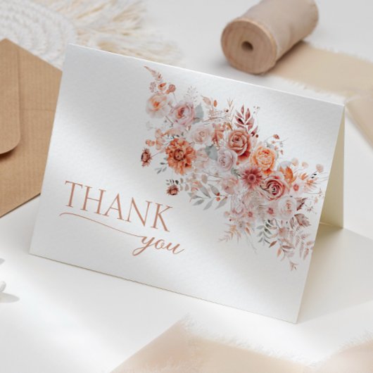 Carte De Remerciements Boho Floral Baby Brunch