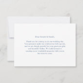 Carte De Remerciements Boho Floral Modern Dusty Blue Wedding (Dos)