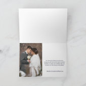 Carte De Remerciements Boho Floral Navy Mariage photo (Intérieur)