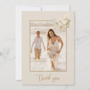 Carte De Remerciements Boho Floral Photo Remerciement de Mariage
