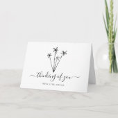 Carte De Remerciements Boho Flowers Thinking of You Sympathy Card (Devant)