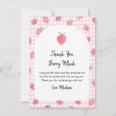 Carte De Remerciements Boho fraise Berry Sweet Anniversaire (Devant)