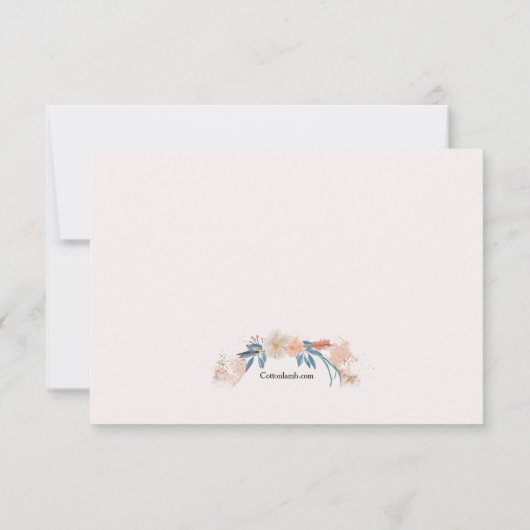 Carte de remerciements Boho Frame (Dos)