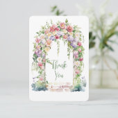Carte De Remerciements Boho Graduation Arc floral (Debout devant)
