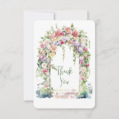 Carte De Remerciements Boho Graduation Arc floral (Devant)