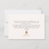 Carte De Remerciements Boho Holiday Fête des mariées hiver (Dos)