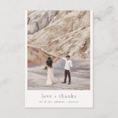 Carte De Remerciements Boho Initials Terracotta Arch & Photo Mariage (Devant)