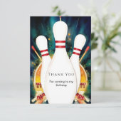 Carte De Remerciements Boho Magique Bowling Anniversaire (Debout devant)