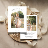 Carte De Remerciements Boho Minimal Love & Thanks Fête des mariées Photo