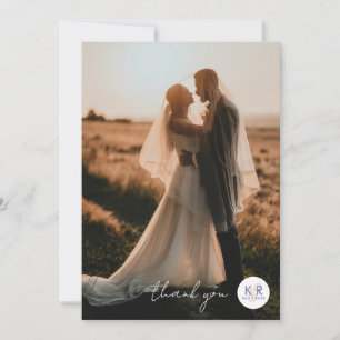 Carte De Remerciements Boho minimaliste Mariage floral de printemps