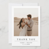 Carte De Remerciements Boho Modern Mariage 2 Photo (Devant)