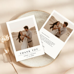 Carte De Remerciements Boho Modern Mariage 2 Photo