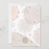 Carte De Remerciements Boho Neutral Space Doodles Design esthétique (Dos)