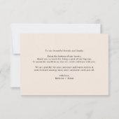 Carte De Remerciements Boho neutre Blush simple photo Mariage (Dos)