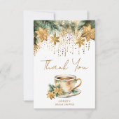 Carte De Remerciements Boho Noël fête prénuptiale d'hiver thé dansant (Devant)