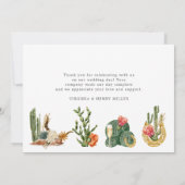 Carte De Remerciements Boho occidental (Dos)