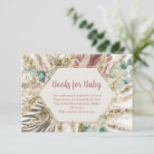 Carte De Remerciements Boho Pampas Grass Books for Baby Card | Neutral (Debout devant)
