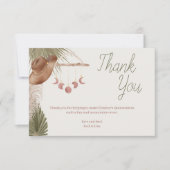 Carte De Remerciements Boho Pampas Herbe Western Cowgirl (Devant)