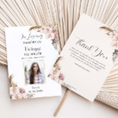 Carte De Remerciements Boho Pampas Orchidée en herbe Photo Funérailles