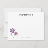 Carte De Remerciements Boho Pansies Fleur sauvage à la main (Dos)