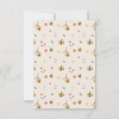 Carte De Remerciements Boho Premier jour d'abeille 1er anniversaire d'abe (Dos)