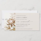 Carte De Remerciements Boho Protea Sec Palm Floral Vow Renouvellement Inv