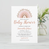 Carte De Remerciements Boho Rainbow Invitation, Baby shower bohème (Debout devant)