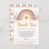 Carte De Remerciements Boho Rainbow Un petit rayon de soleil (Devant / Derrière)