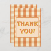 Carte De Remerciements Boho Retro Super coloré Wavy Mariage (Devant / Derrière)