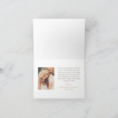 Carte De Remerciements Boho rose et or floral Mariage photo (Intérieur)