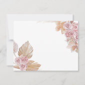 Carte De Remerciements Boho Rose Floral Girl FIRST Holy Communion Cross (Dos)