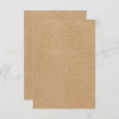 Carte De Remerciements Boho rustique Kraft simple et élégant (Devant / Derrière)