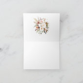 Carte De Remerciements Boho Soft Coloured Roses/White Flowers Mariage (Intérieur)