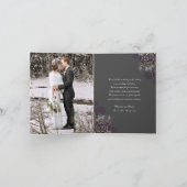 Carte De Remerciements Boho Spirales Violettes Or Photo Mariage Remerciem (Intérieur)