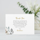 Carte De Remerciements Boho Style Flower and Leaves Orthodox Baptism (Debout devant)