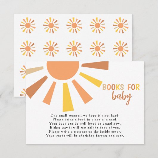 Carte De Remerciements Boho Sunshine Baby shower Demande de réservation (Devant / Derrière)