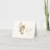 Carte De Remerciements Boho Teddy Bear Baby Shower (Devant)
