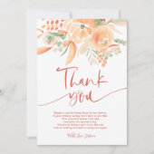 Carte De Remerciements Boho Terrasse Peint à la main Fête de Mariage (Devant)