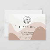 Carte De Remerciements Boho ton de terre chic Bijouterie logo Qr (Devant)
