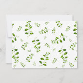 Carte De Remerciements Boho Verdure Aquarelle Fête des mariées florale (Dos)