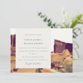 Carte De Remerciements Boho Watercolor Desert Landscape Wedding Invitatio (Debout devant)