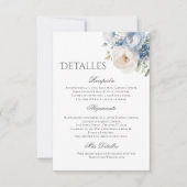 Carte De Remerciements Boho Wedding Details in Spanish (Devant)