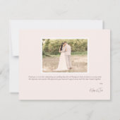 Carte De Remerciements Boho Wedding Thank You Card (Dos)