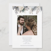 Carte De Remerciements Boho White Rose Floral Mariage Jardin (Dos)